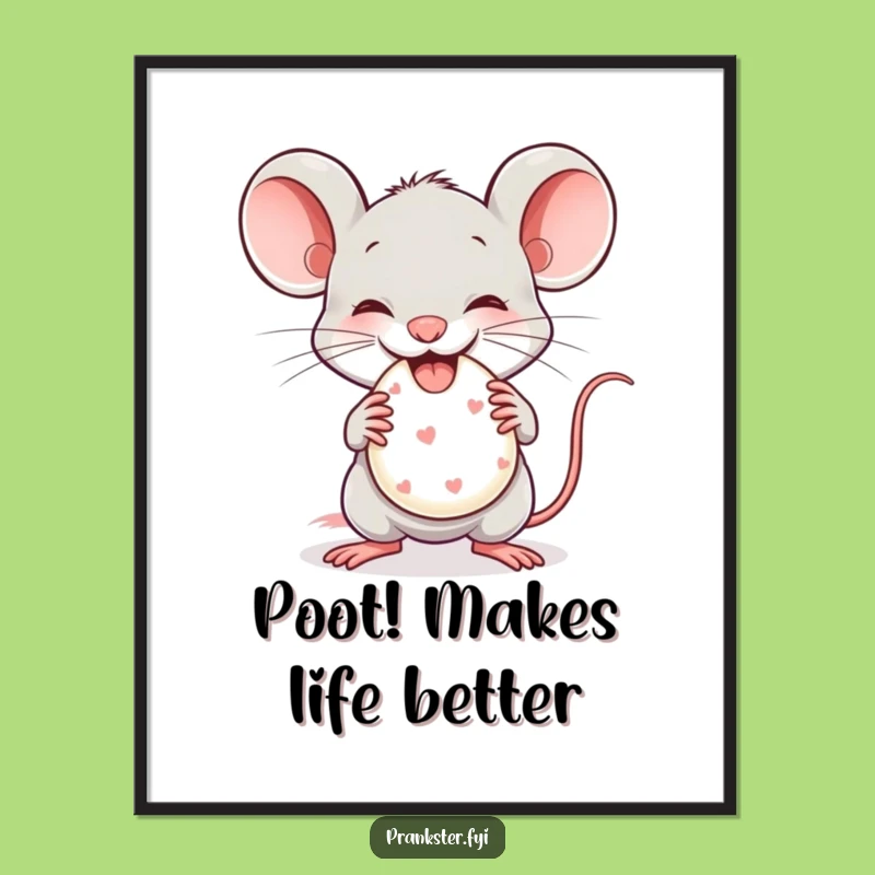 Free Printable Wall Art: Mischievous Mouse Prankster - Hilarious Gag Decor Download