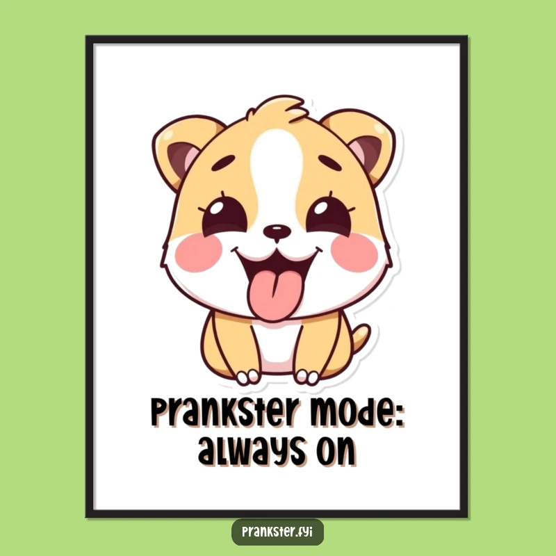 Free Printable Wall Art: Prankster Animal Tongue Out Downloadable Humorous Decor