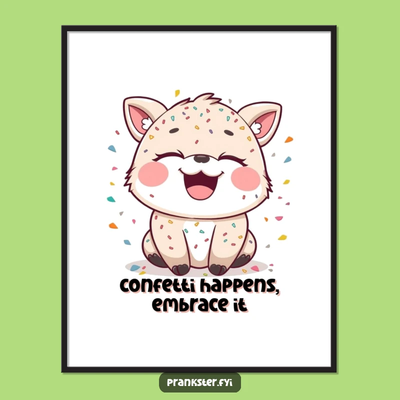 Funny Free Printable Wall Art: Confetti Animal Downloadable Decor for Festive Vibes
