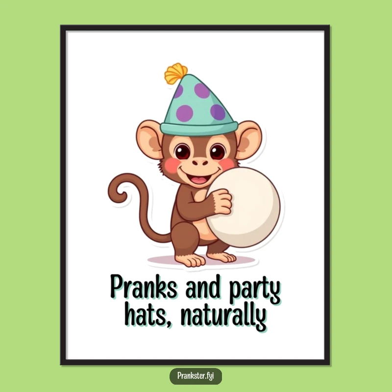Funny Free Printable Wall Art: Mischievous Monkey, Whimsical Downloadable Decor for Your Home