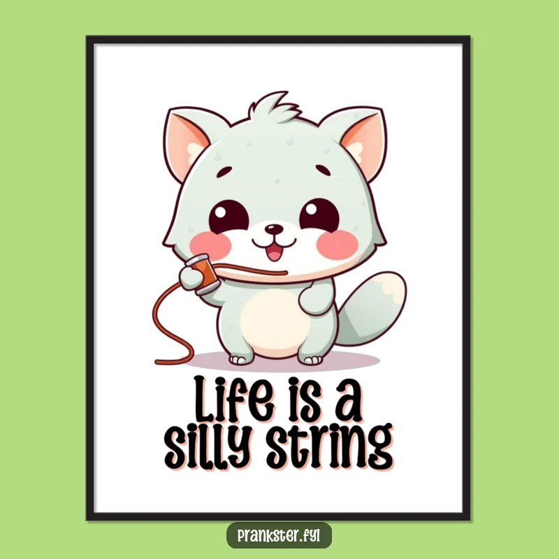 Funny Free Printable Wall Art: Silly String Animal Downloadable Decor for Fun Vibes