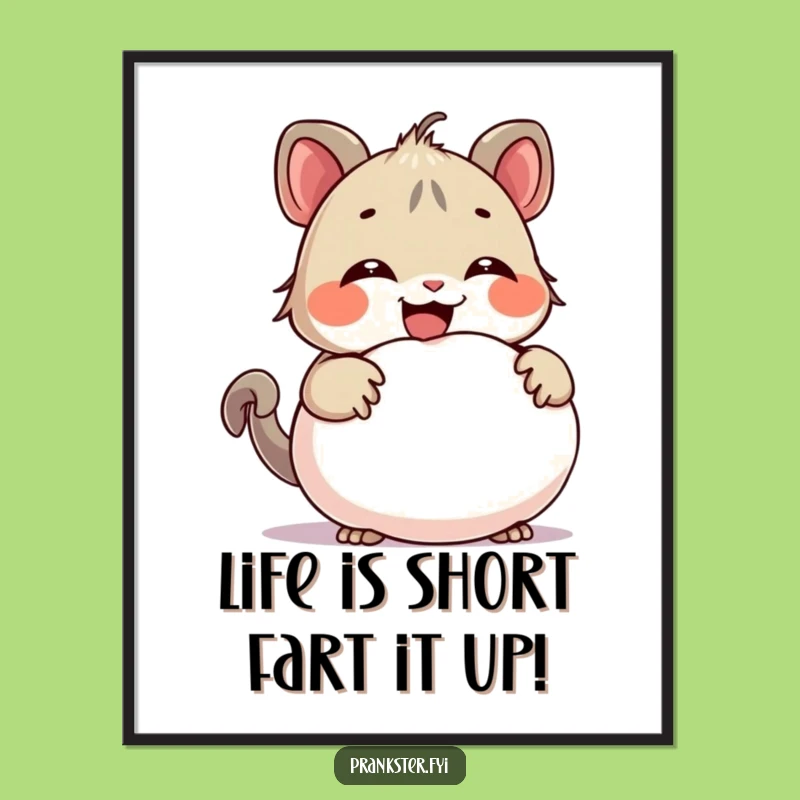 Free Printable Whoopee Cushion Creature Art - Quirky DIY Downloadable Wall Decor