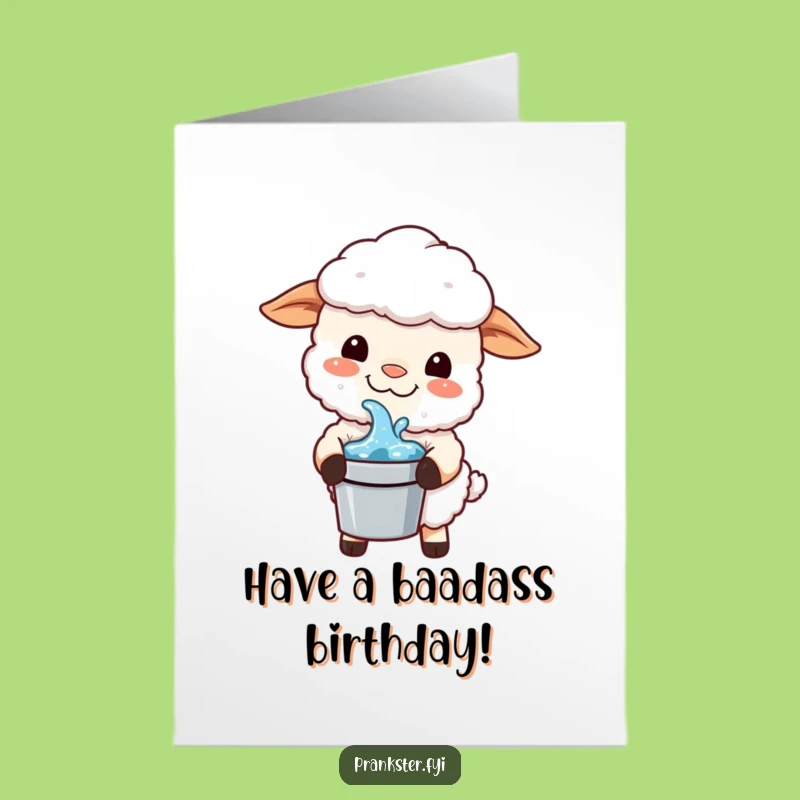 Free Printable Birthday Card: Kawaii Sheep Prank Funny Downloadable Gift