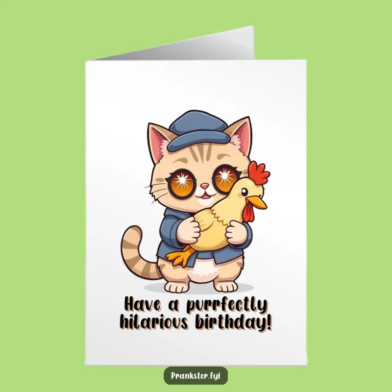 Free Printable Cat Birthday Card: Cunning Disguise Downloadable Gift