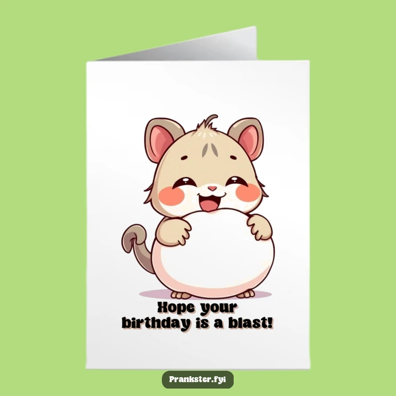 Free Printable Whoopee Cushion Creature Birthday Card - Prankster DIY Downloadable Gift