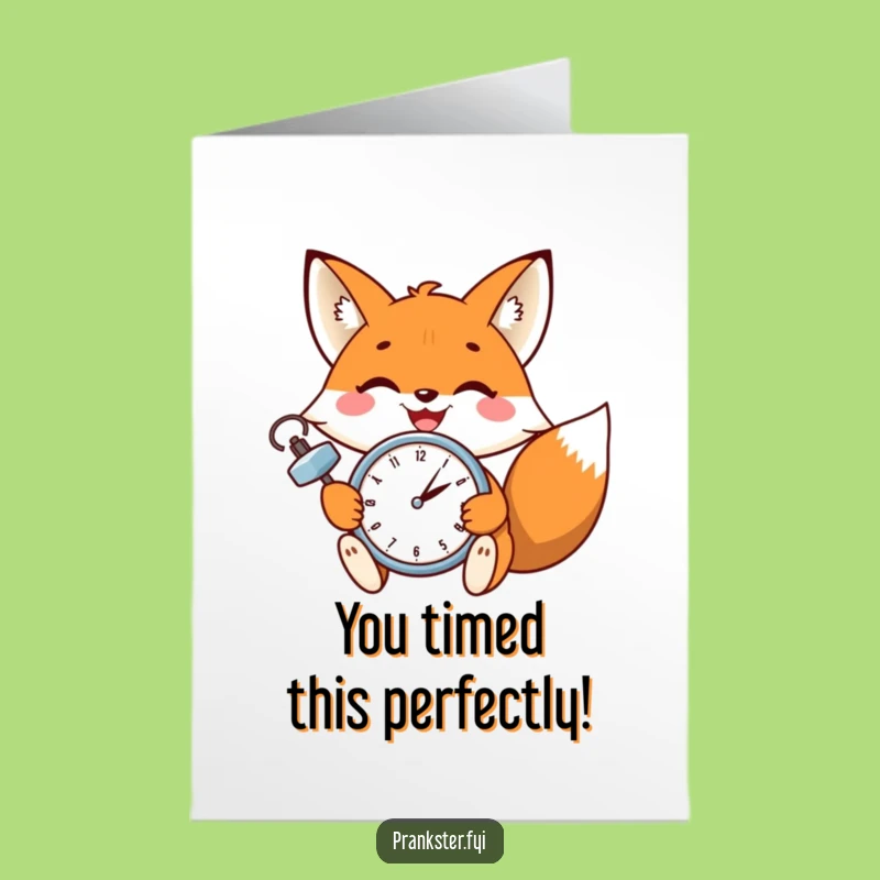 Free Printable Fox Congratulations Card: Winking Success Downloadable Gift