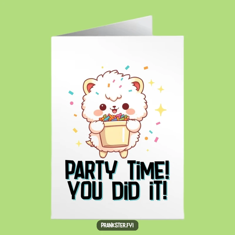 Free Printable Confetti Creature Congrats Card - Hilarious DIY Downloadable Greeting