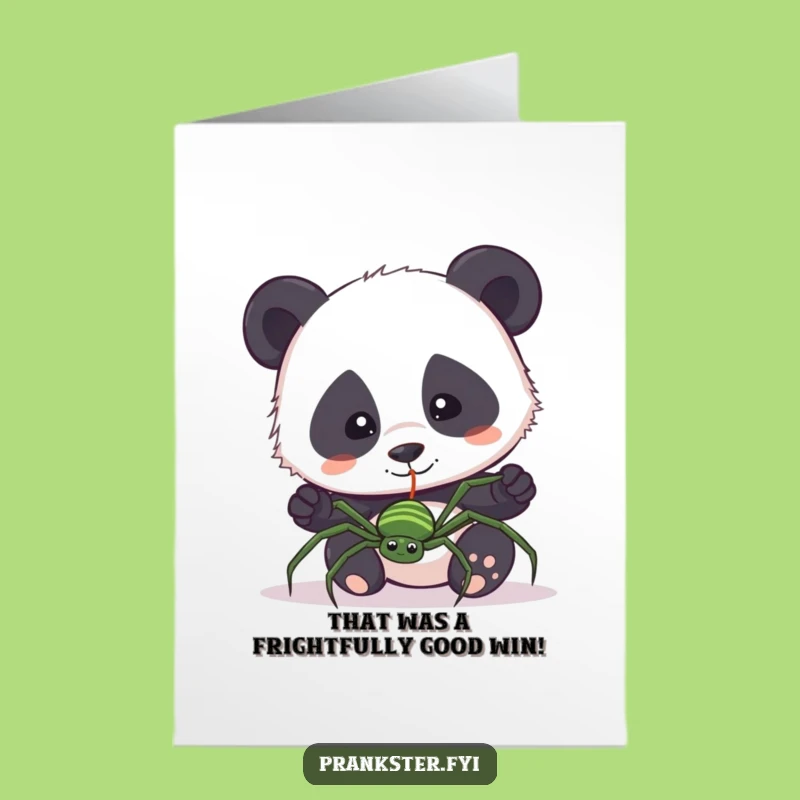 Free Printable Panda Spider Congrats Card - Funny Downloadable Surprise Gift