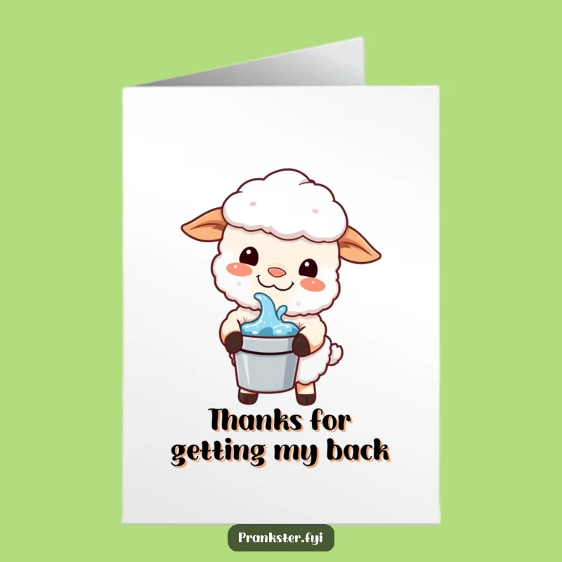 Free Printable Thank You Card: Kawaii Sheep Prank Funny Downloadable