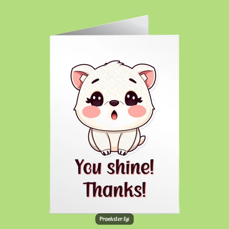 Free Printable Thank You Card: Surprised Animal Glitter Thanks, Funny Downloadable Gift!