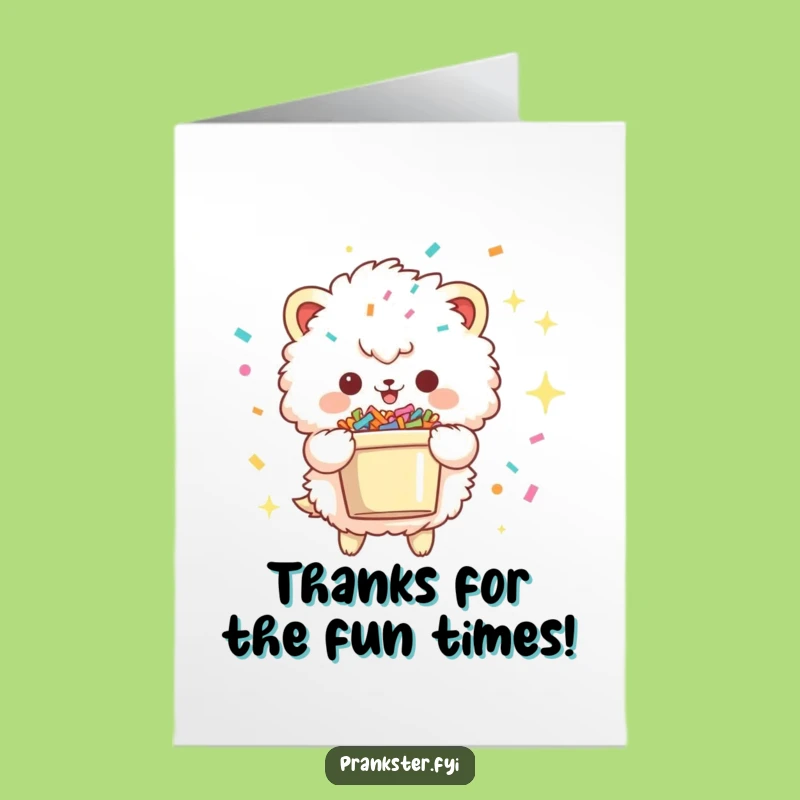 Free Printable Confetti Creature Thank You Card - Fun DIY Downloadable Gratitude
