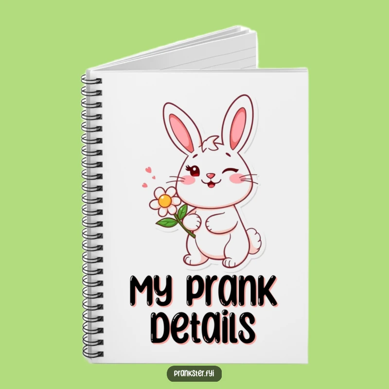 Funny Bunny Wink Notebook - Jot Down Notes with a Playful Bunny