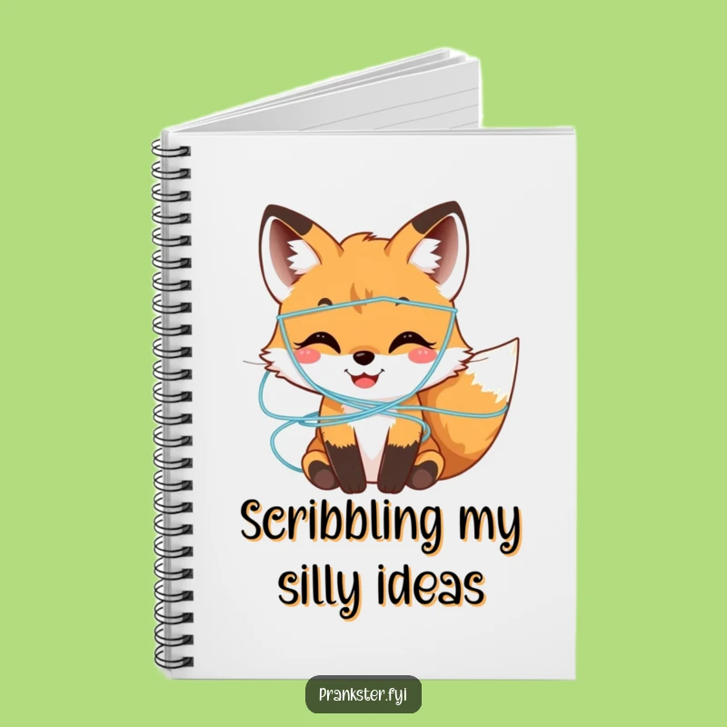 Funny Fox Cub Silly String Notebook - Hilarious Journal for Playful Ideas