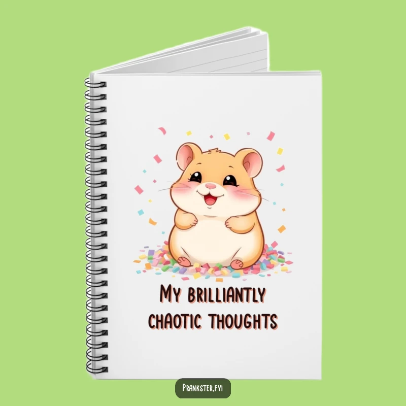 Funny Giggling Hamster Confetti Notebook - Hilarious Journal for Notes and Laughs