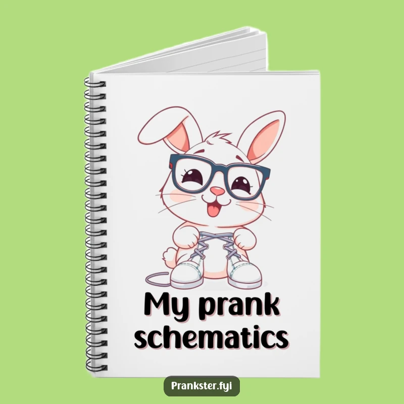 Funny Rabbit Shoelace Notebook: Plan Your Pranks, Perfect Humorous Gift