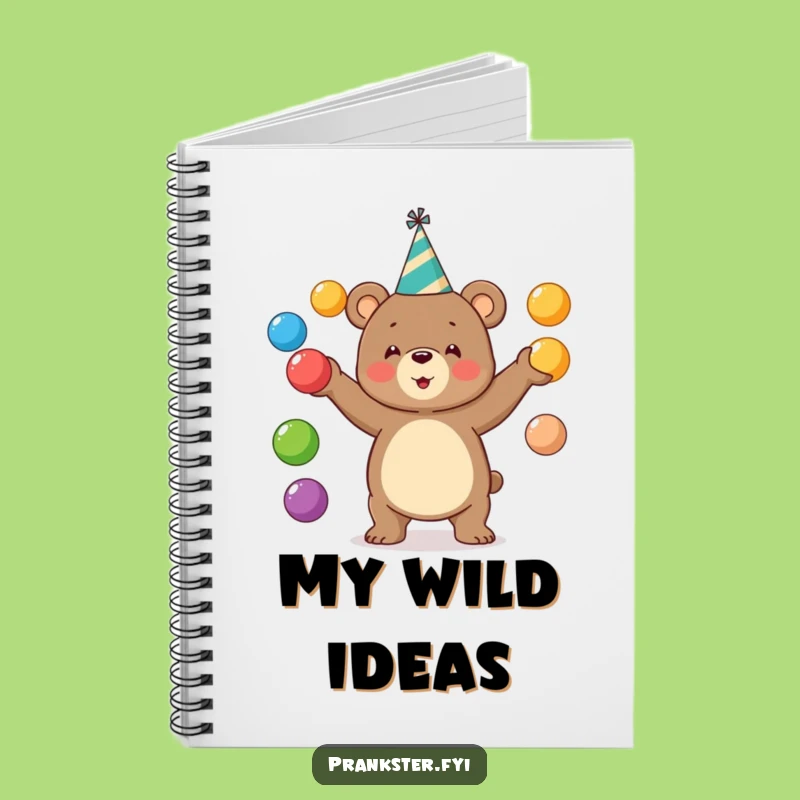 Funny Juggling Bear Party Notebook: Hilarious Journal For Your Festive Plans