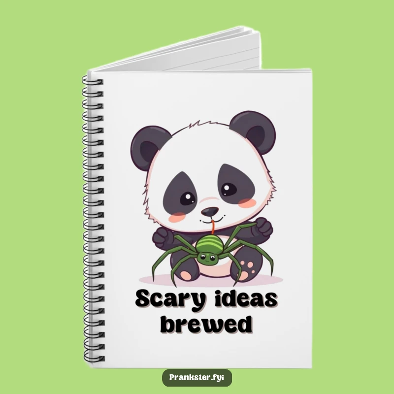 Funny Panda Spider Notebook: Surprised Journal, Perfect Shocked Note-Taking Book
