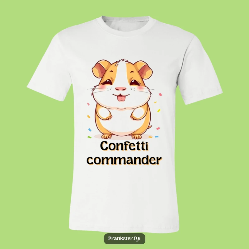 Funny Guinea Pig T-Shirt: Sly Confetti Hider - A Hilarious Gift for Guinea Pig Enthusiasts!