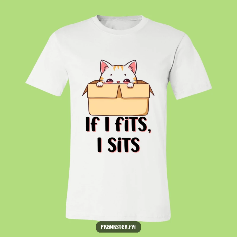 Funny Cat Box Fort T-Shirt - Stealthy Style, Ideal Funny Gift