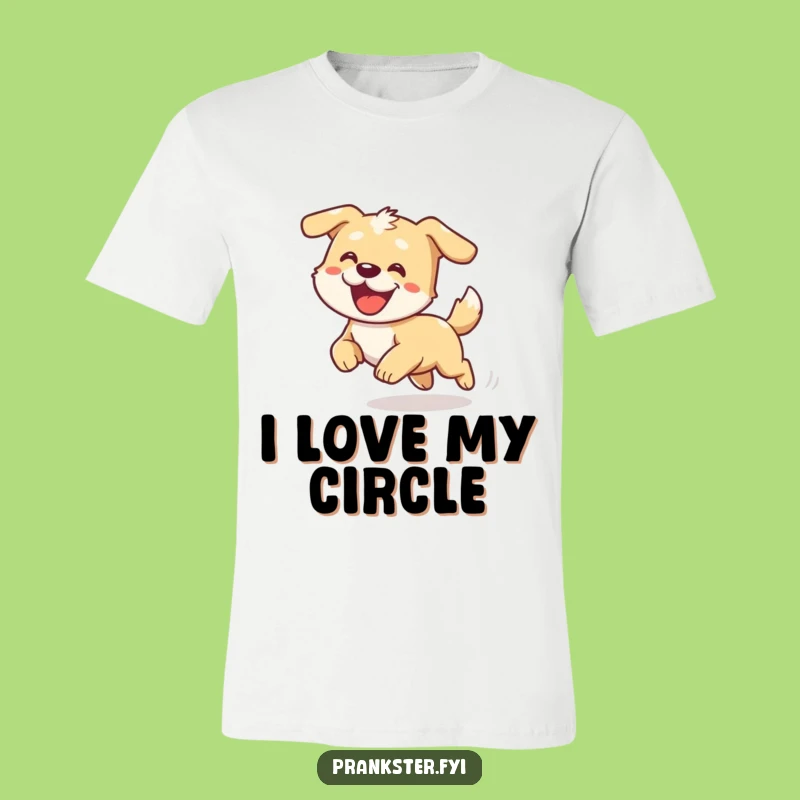 Funny Dizzy Dog Chasing Tail T-Shirt: Hilarious Dog Graphic Tee for Playful Humans!