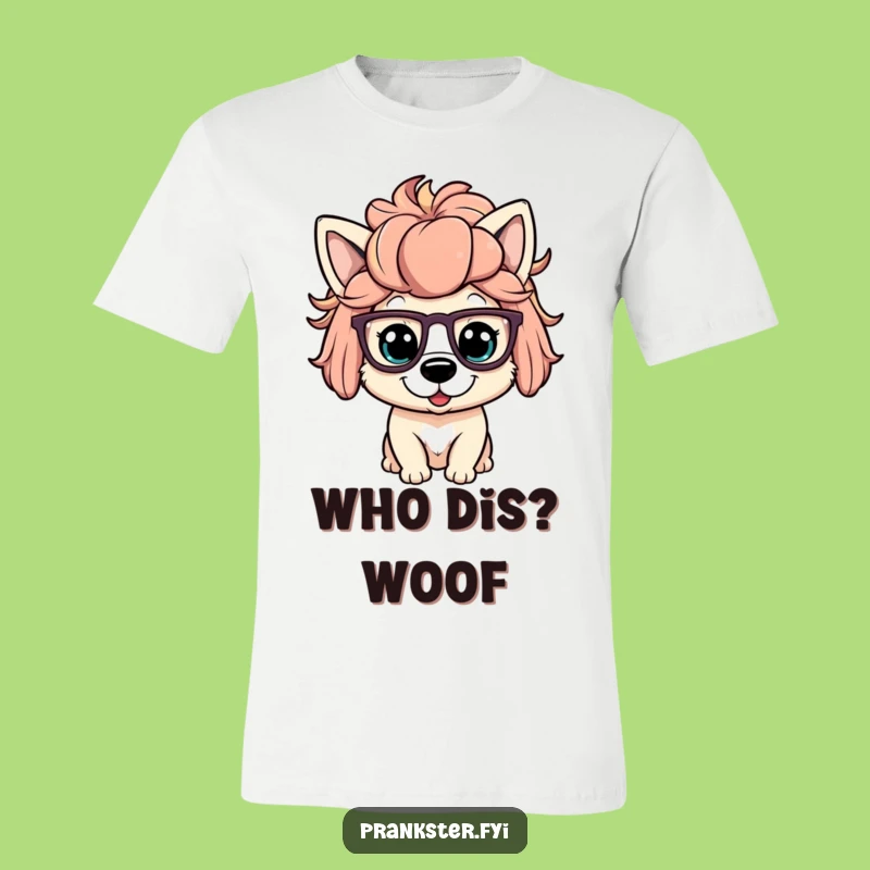 Funny Dog Wig T-Shirt - Silly Canine Disguise for Humorous Style
