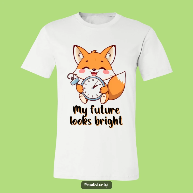 Funny Fox Wink Tee: Wearable Humor of a Mischievous Clock Master