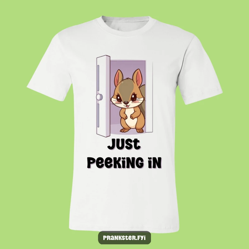 Funny Sneaky Squirrel T-Shirt - Curious Curiosity Design