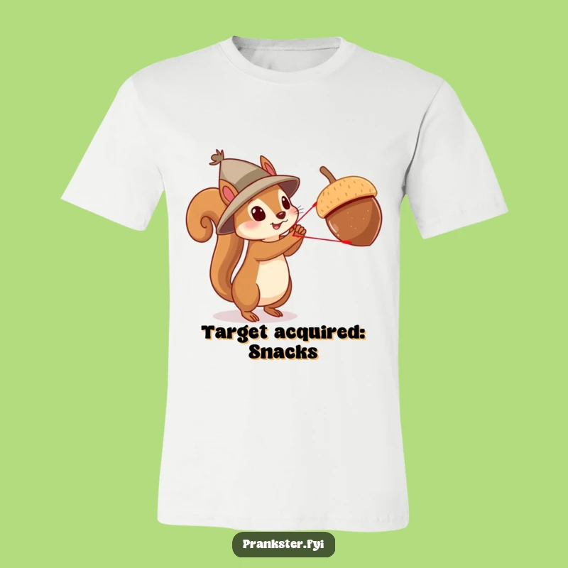 Funny Squirrel Slingshot T-Shirt: Comedic Apparel for Adventurers