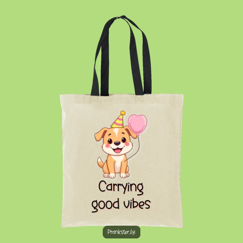 Funny Dog Tote Bag - Cheerful Party Essential Carry-All
