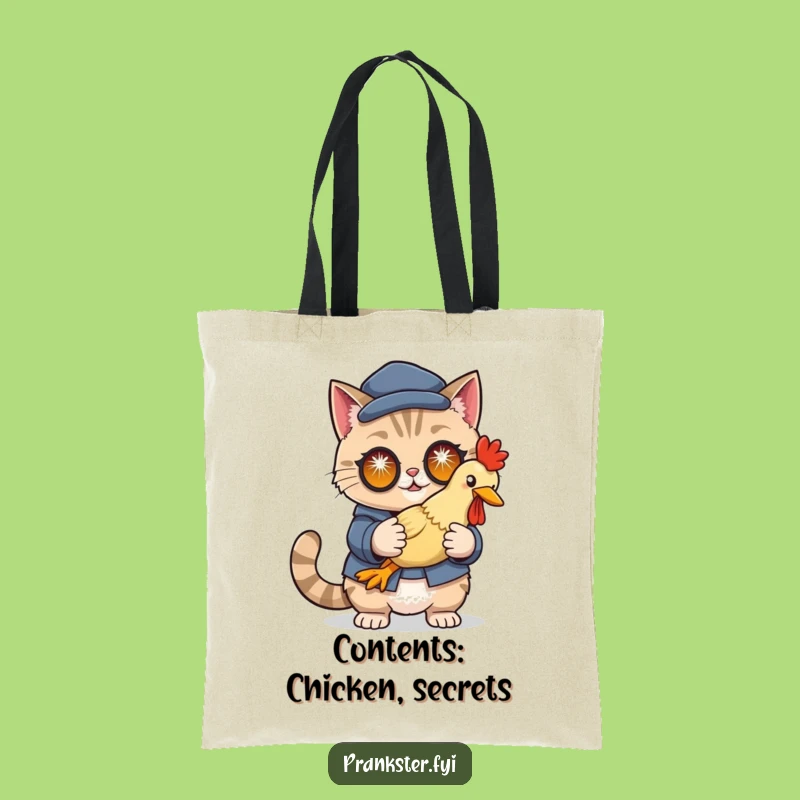 Funny Cat Disguise Tote Bag: Carry Your Cunning with Style