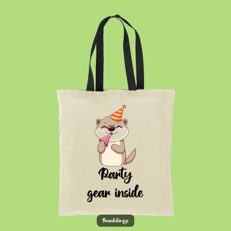 Funny Otter Party Tote Bag: Cheerful Noise Maker Accessory Gift
