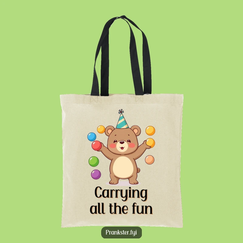 Funny Party Bear Tote Bag: Your Hilarious Carry-All For Celebrations
