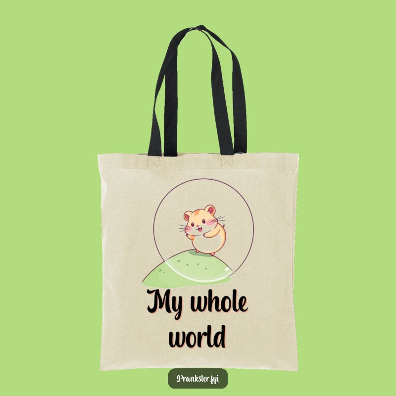 Funny Kawaii Hamster Tote Bag Rolling Ball - Cute Pet Carry-All